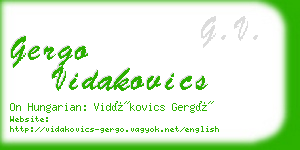 gergo vidakovics business card